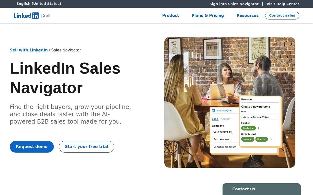 LinkedIn® Sales Navigator product page
