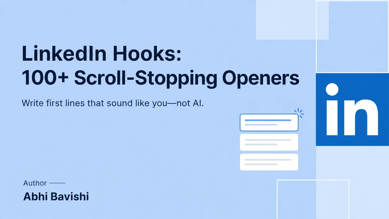 LinkedIn® hooks: 100+ openers that stop the scroll
