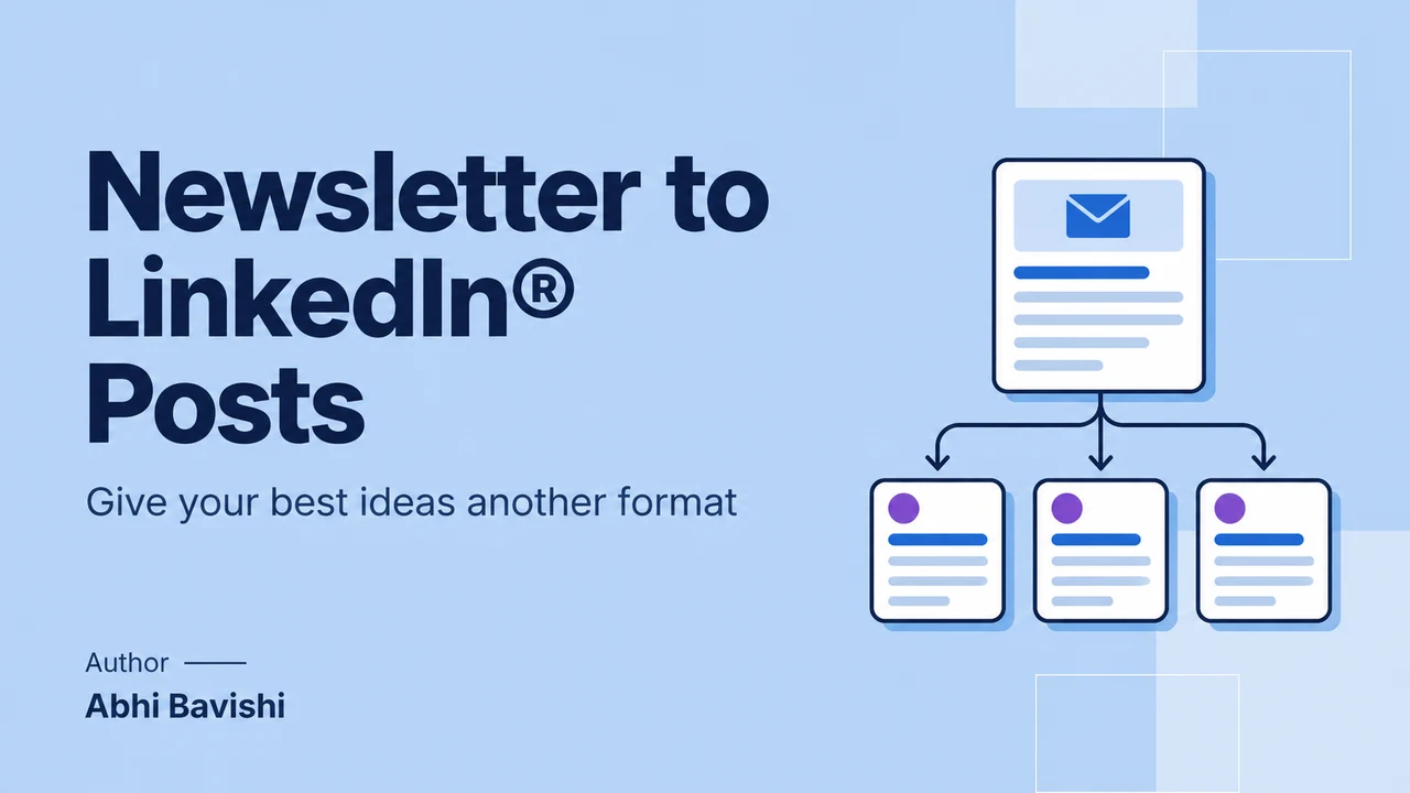 How to repurpose a newsletter into LinkedIn® posts
