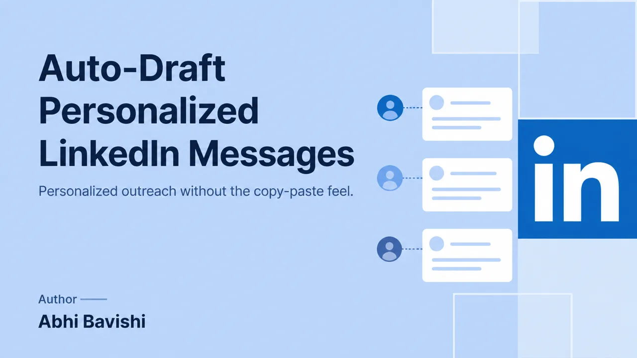 How to Auto-Draft Personalized AI LinkedIn® Messages (With Templates)