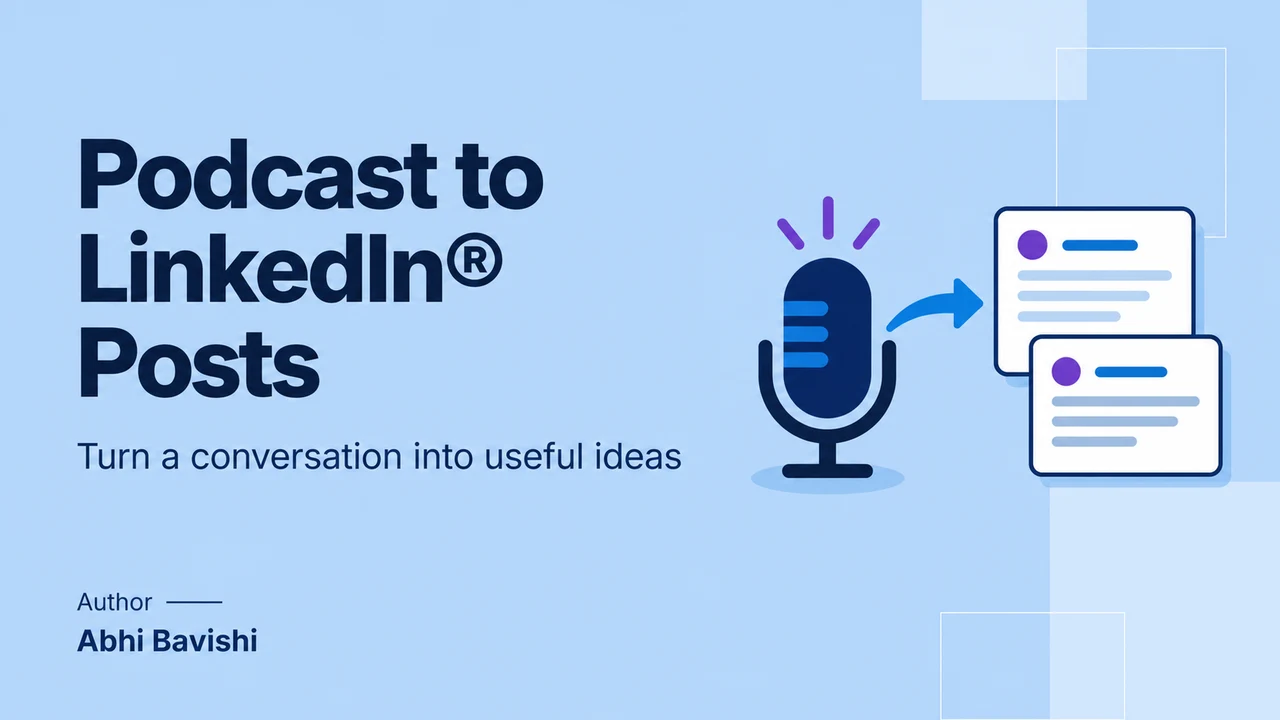How to turn a podcast episode into 5 distinct LinkedIn® posts