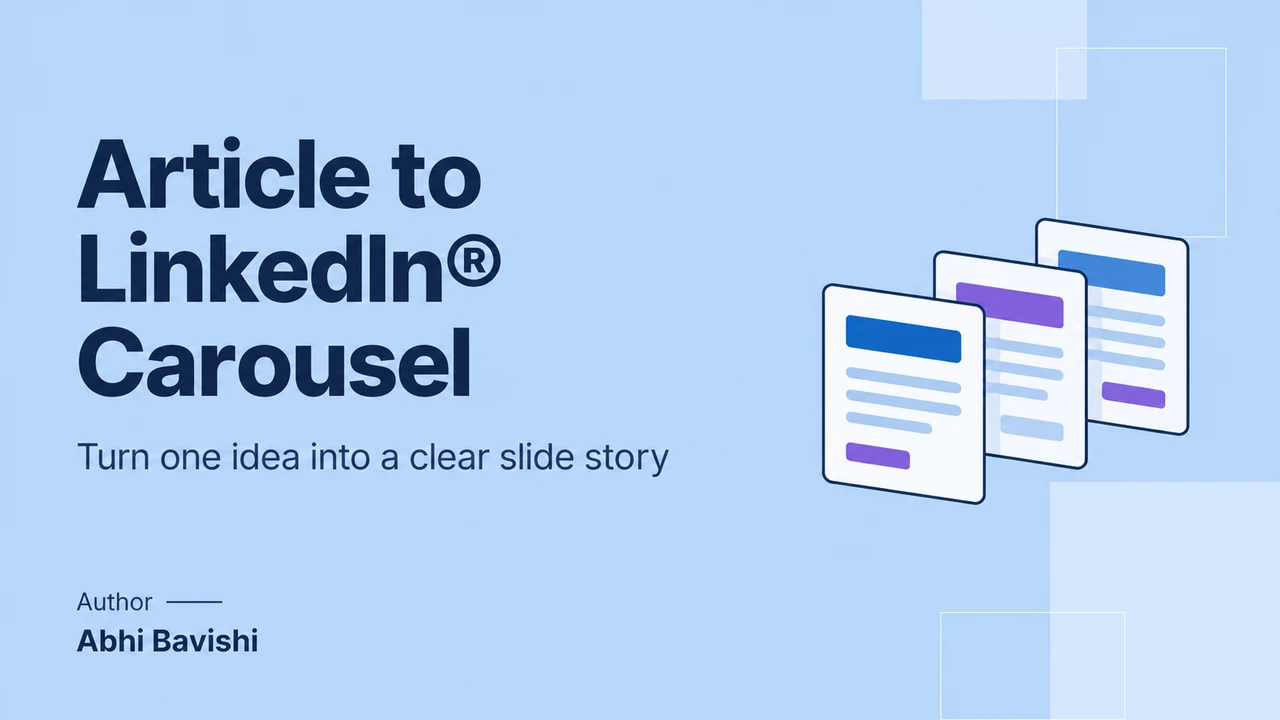 How to turn an article into a LinkedIn® document carousel