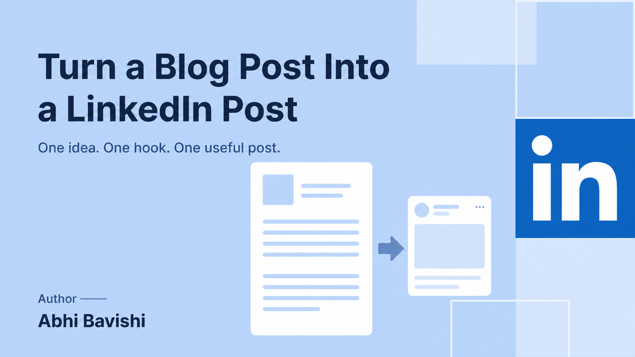 Turn Your Blog Post Into a LinkedIn® Post in 60 Seconds