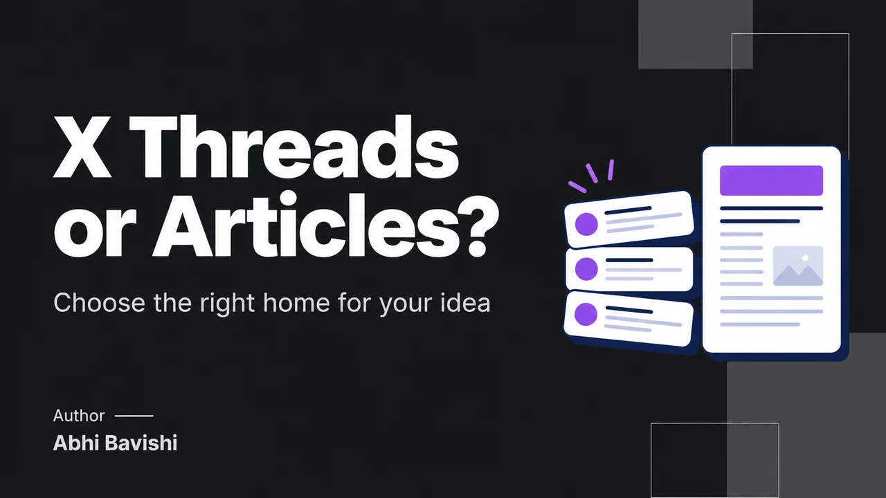 Should you publish an X thread or an X Article?