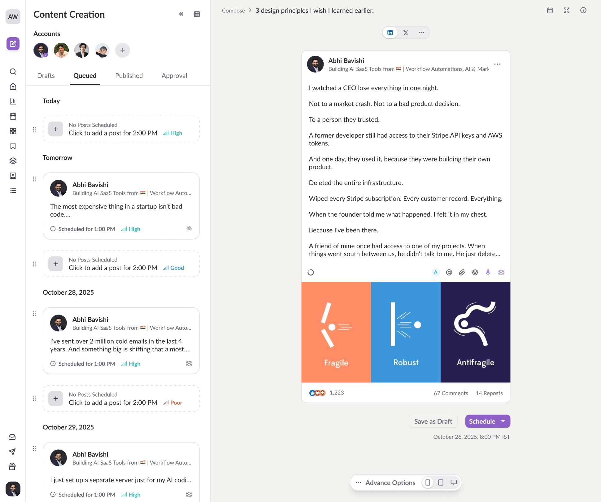 Custom AI trained on your real posts