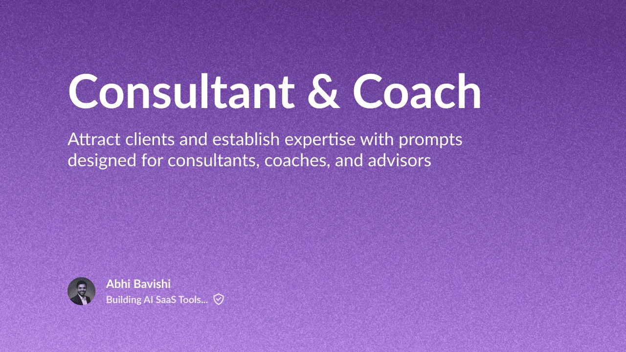 Consultant & Coach