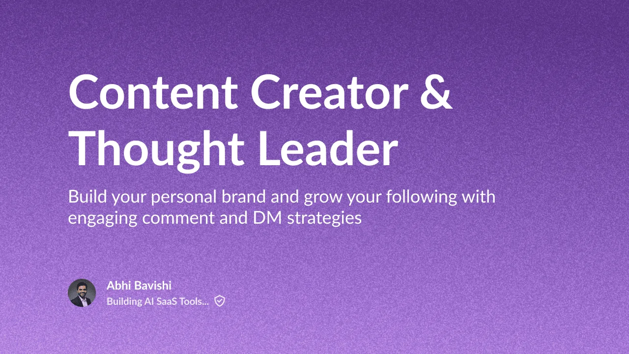 Content Creator & Thought Leader