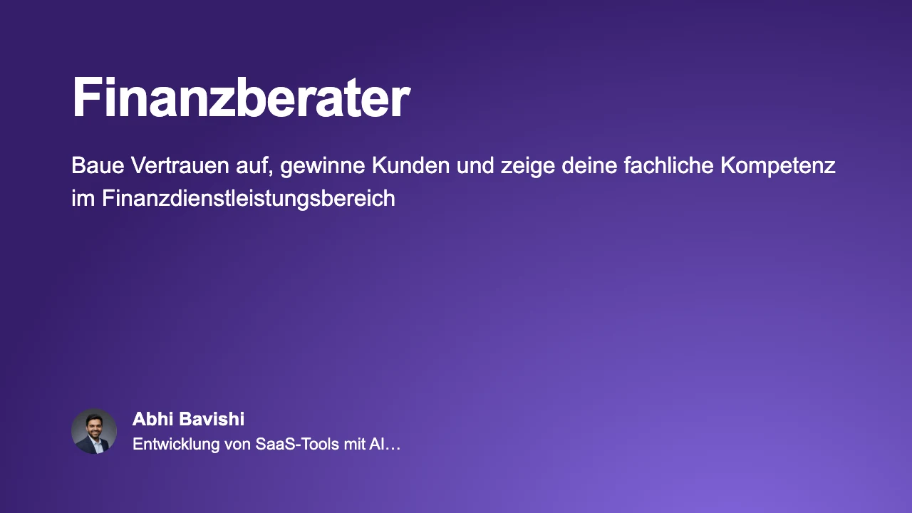 Finanzberater