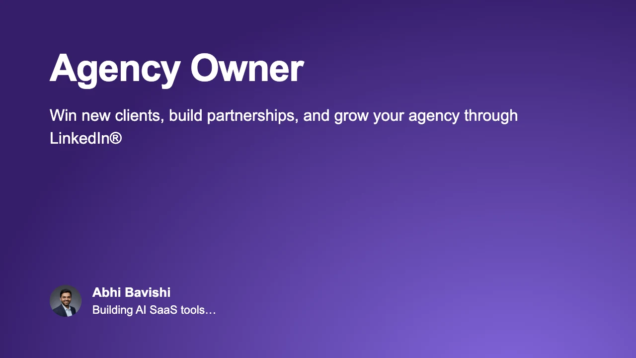Agency Owner