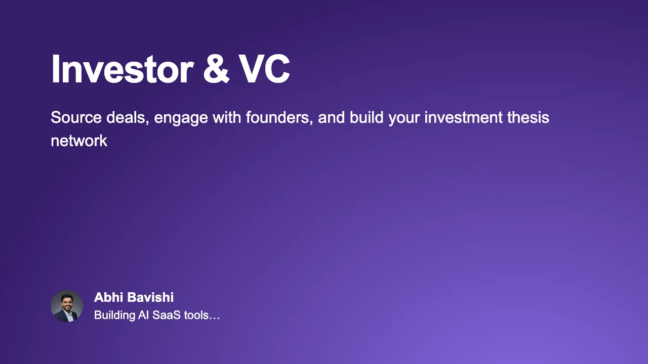 Investor & VC