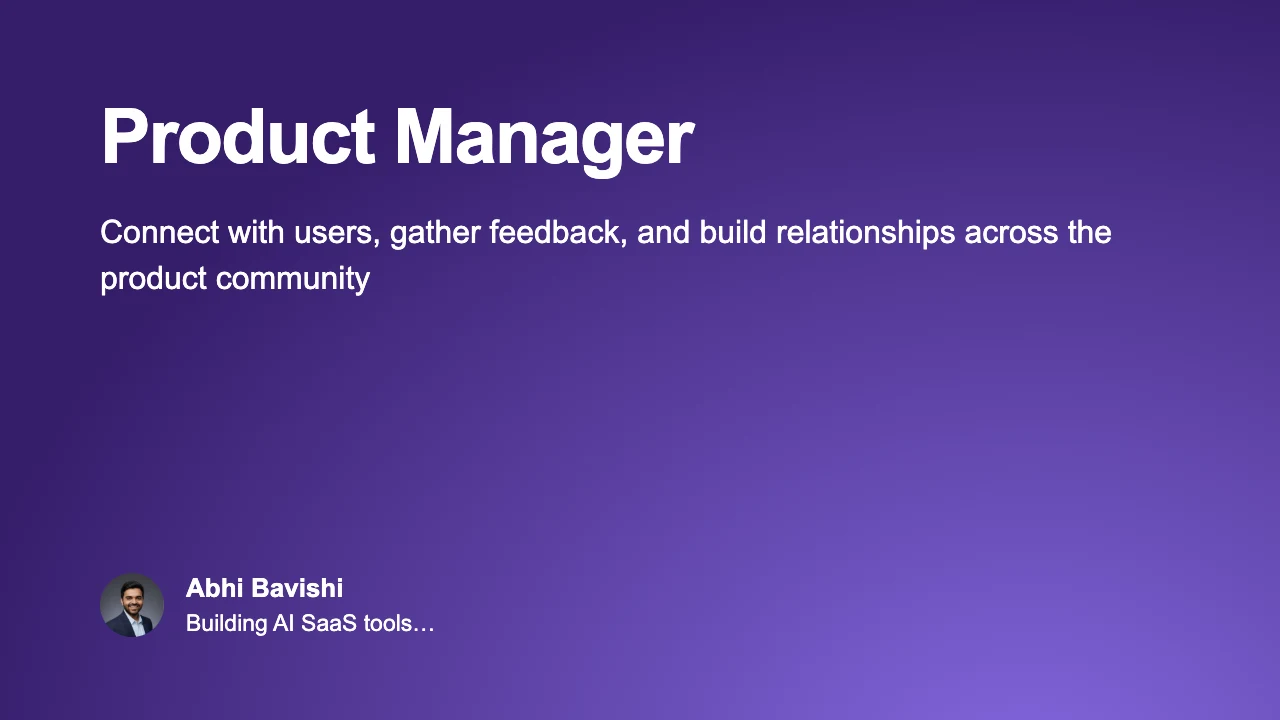 Product Manager