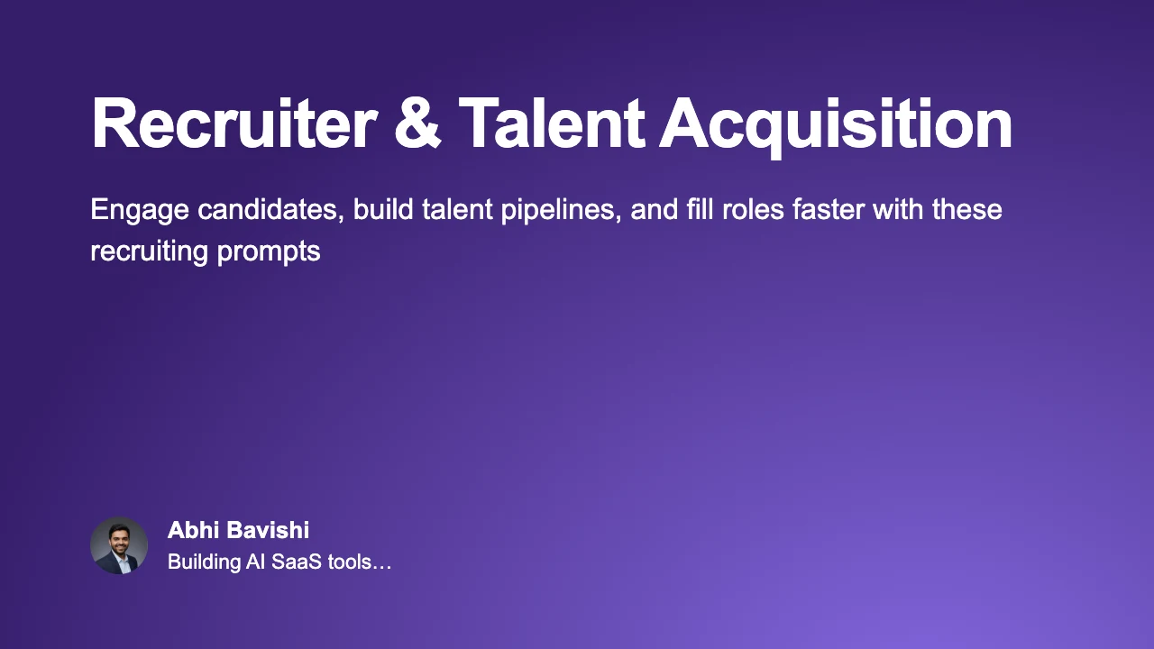 Recruiter & Talent Acquisition