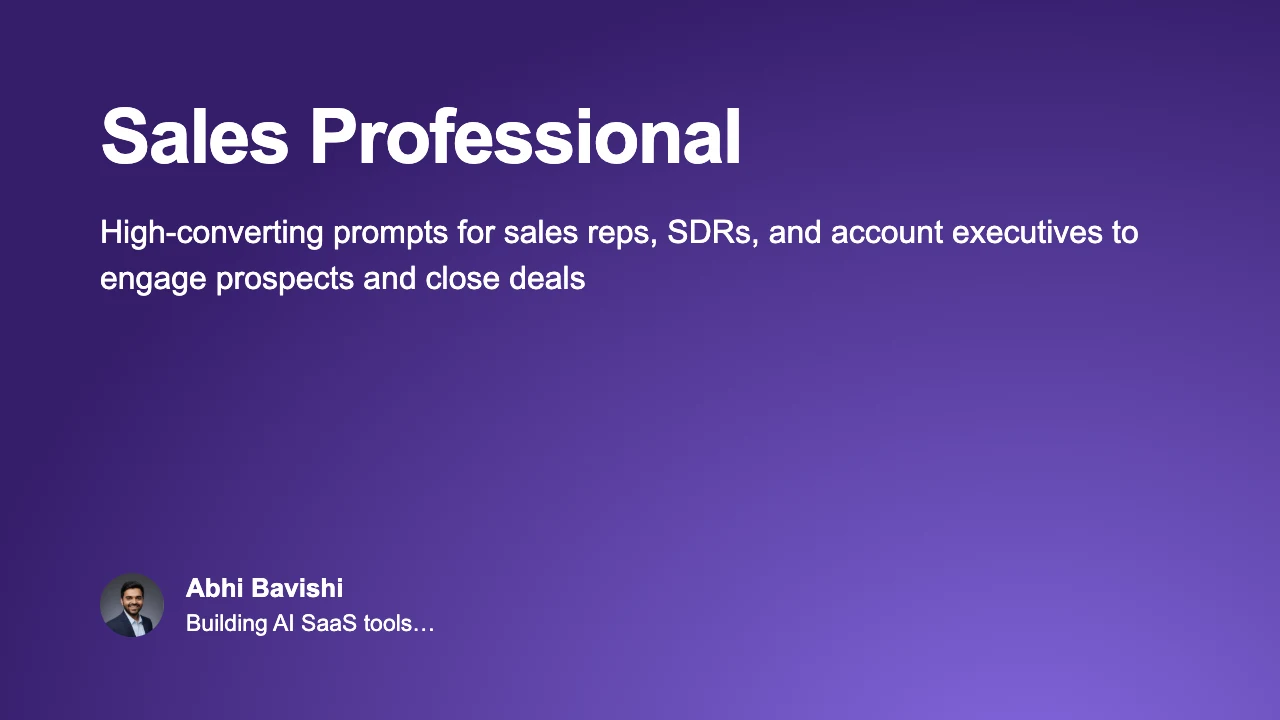 Sales Professional