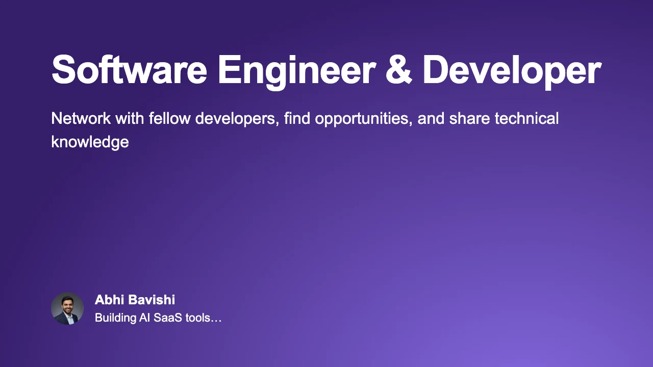 Software Engineer & Developer