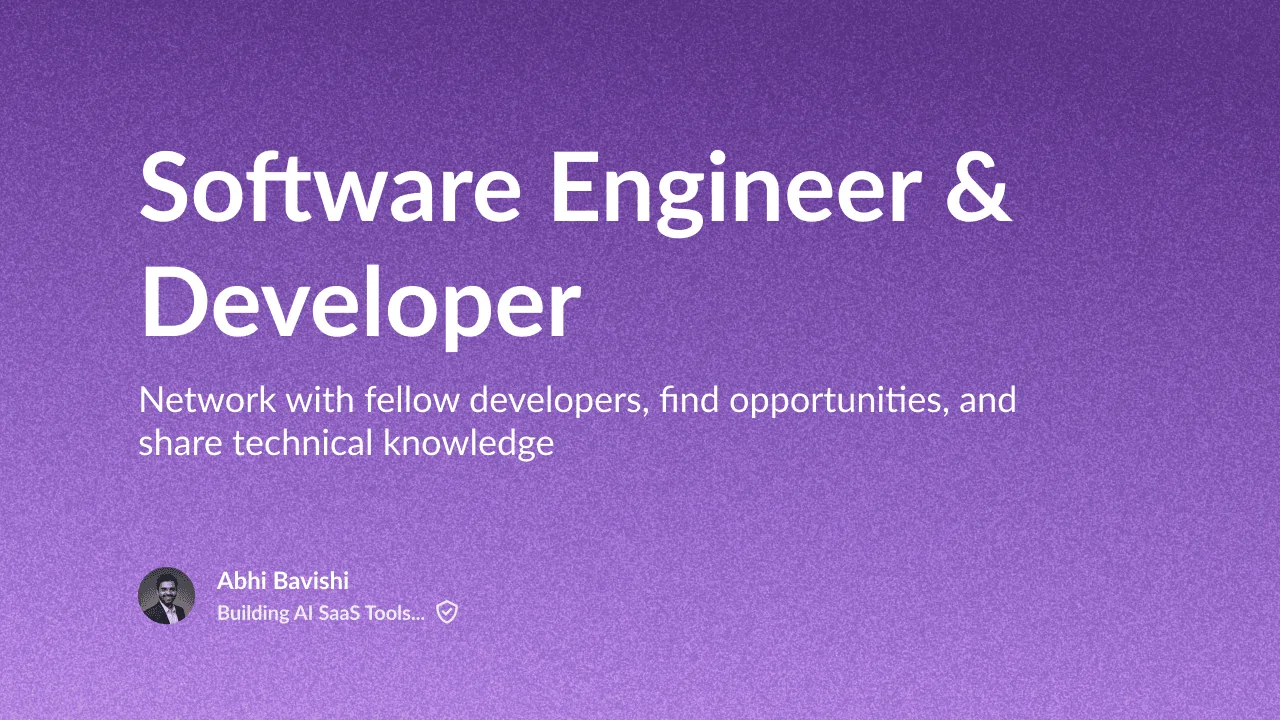 Software Engineer & Developer